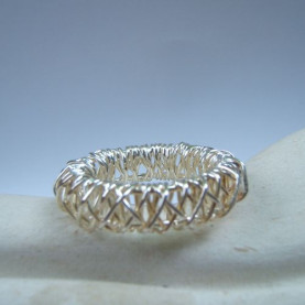 Dradenring smal zilver